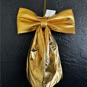 Christmas Metallic gold big bow